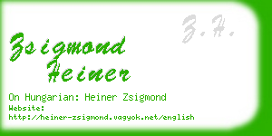 zsigmond heiner business card